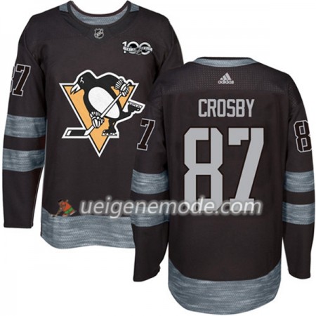Herren Eishockey Pittsburgh Penguins Trikot Sidney Crosby 87 1917-2017 100th Anniversary Adidas Schwarz Authentic